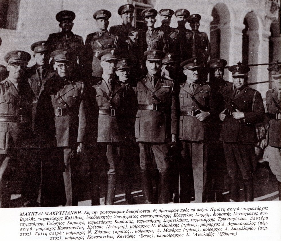 Κατάσταση των υπερασπιστών του Συντάγματος Χωροφυλακής Μακρυγιάννη