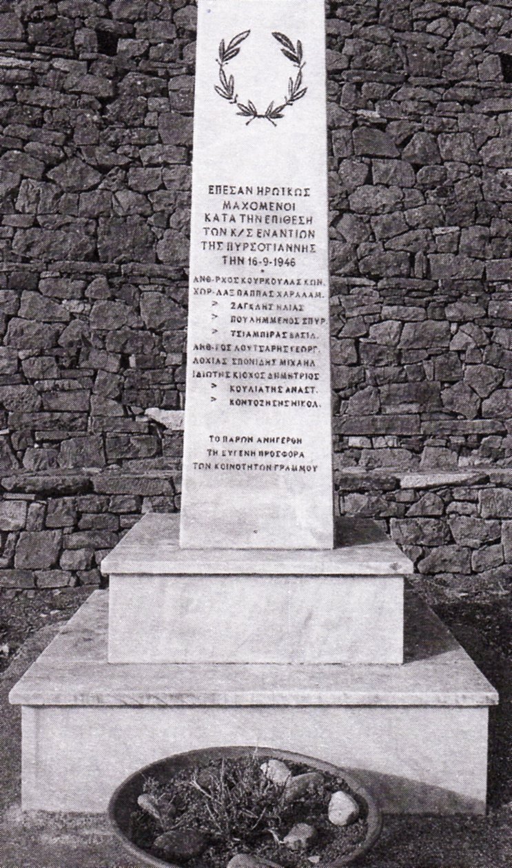 Μνημείο πεσόντων στη Πυρσόγιαννη Ιωαννίνων 
